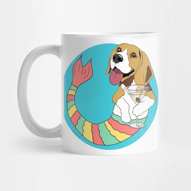 Quincy the Beagle Mermutt by abrushwithhumor
